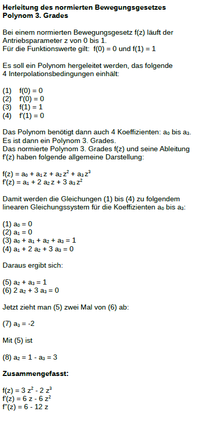 Herleitung des Bewegungsgesetzes Polynom 3. Grades (Felix Nolte)