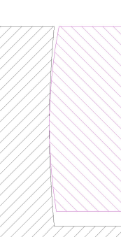 Cross-section of a contact between globoidal cam and crowned roller, wenn the tool diameter is smaller than the roller diameter Cross-section of a contact between globoidal cam and crowned roller, wenn the tool diameter is smaller than the roller diameter