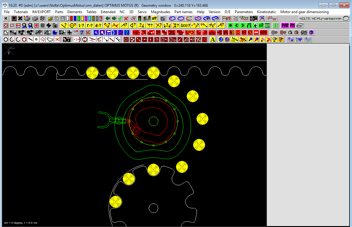 Cam Design and Mechanism Software OPTIMUS MOTUS from Nolte NC-Kurventechnik GmbH