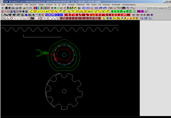 Mechanismensoftware OPTIMUS MOTUS von Nolte NC-Kurventechnik GmbH